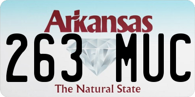 AR license plate 263MUC