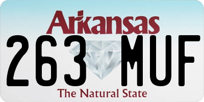 AR license plate 263MUF