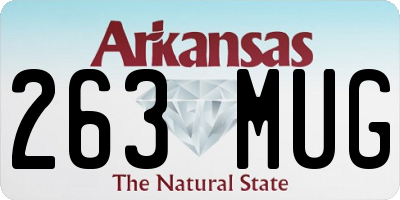 AR license plate 263MUG
