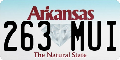 AR license plate 263MUI