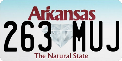 AR license plate 263MUJ