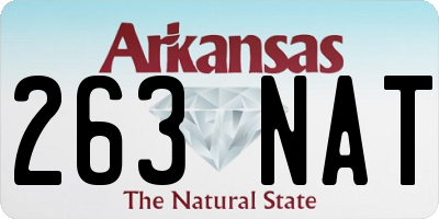 AR license plate 263NAT