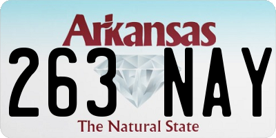 AR license plate 263NAY