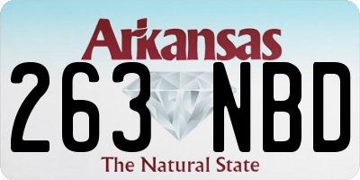 AR license plate 263NBD
