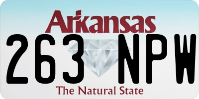 AR license plate 263NPW