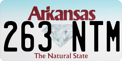 AR license plate 263NTM