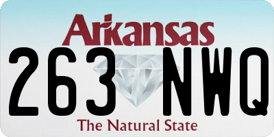 AR license plate 263NWQ