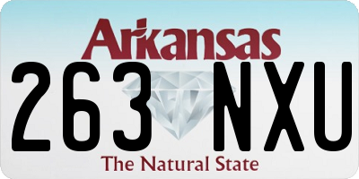 AR license plate 263NXU