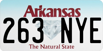 AR license plate 263NYE