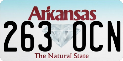 AR license plate 263OCN