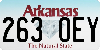 AR license plate 263OEY