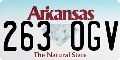 AR license plate 263OGV