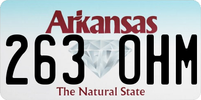 AR license plate 263OHM