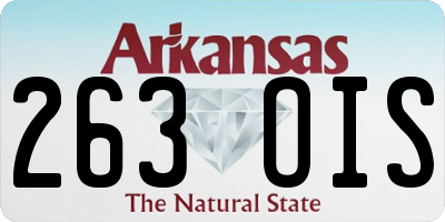AR license plate 263OIS