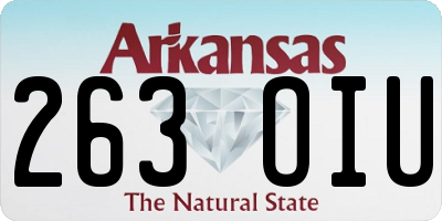 AR license plate 263OIU