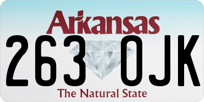 AR license plate 263OJK