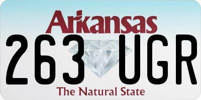 AR license plate 263UGR