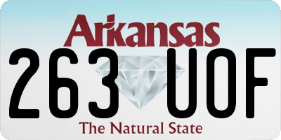 AR license plate 263UOF