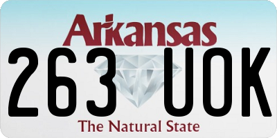 AR license plate 263UOK