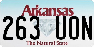 AR license plate 263UON