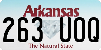 AR license plate 263UOQ