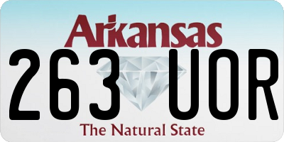 AR license plate 263UOR