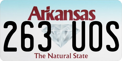 AR license plate 263UOS
