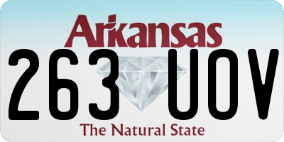 AR license plate 263UOV