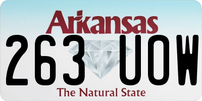 AR license plate 263UOW