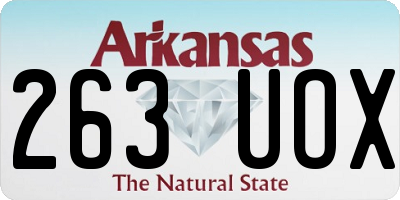 AR license plate 263UOX