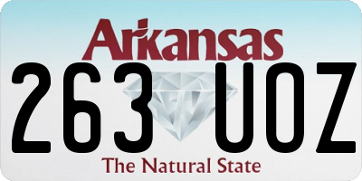 AR license plate 263UOZ