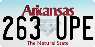 AR license plate 263UPE
