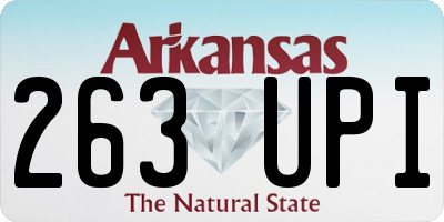 AR license plate 263UPI