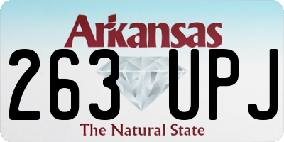 AR license plate 263UPJ