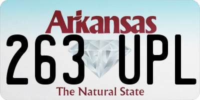 AR license plate 263UPL
