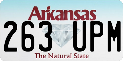 AR license plate 263UPM