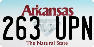 AR license plate 263UPN