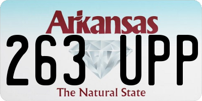 AR license plate 263UPP
