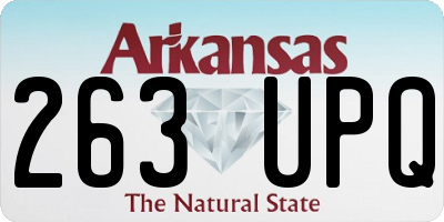 AR license plate 263UPQ