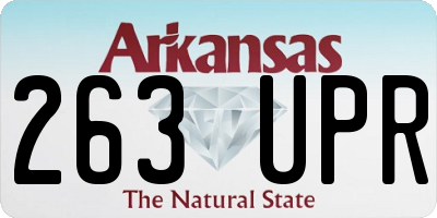 AR license plate 263UPR