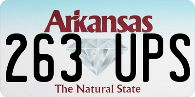 AR license plate 263UPS
