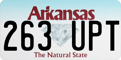 AR license plate 263UPT