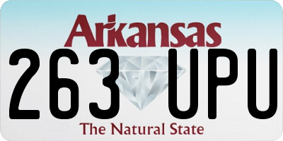 AR license plate 263UPU