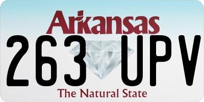 AR license plate 263UPV