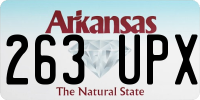 AR license plate 263UPX