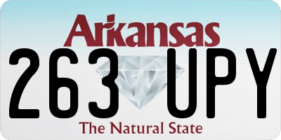 AR license plate 263UPY