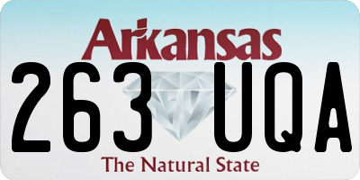 AR license plate 263UQA