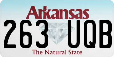 AR license plate 263UQB