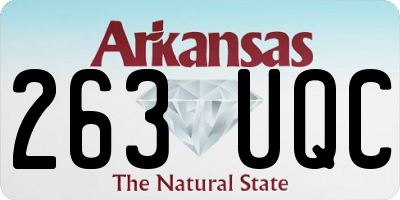 AR license plate 263UQC