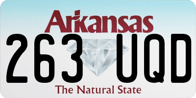 AR license plate 263UQD